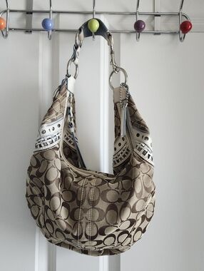 Coach Canvas Crescent Bag